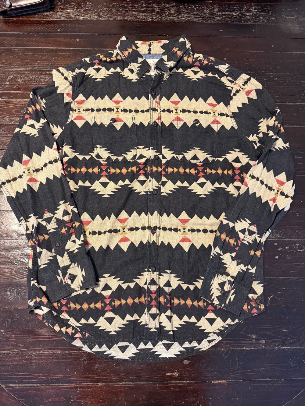 American Eagle Mens Large Heritage Southwestern Aztec Button Shirt